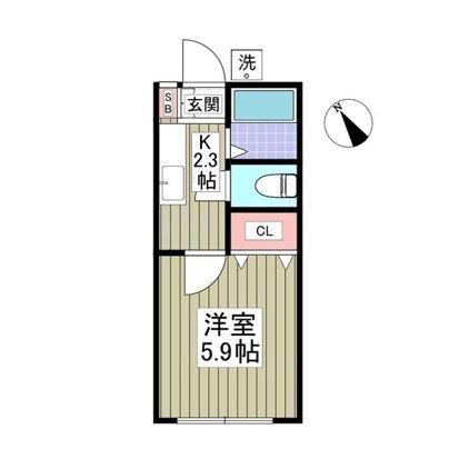 ΑNEXT本郷第2(1K/1階)の間取り写真