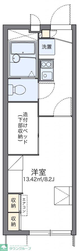 レオパレスエクレールII(1K/1階)の間取り写真