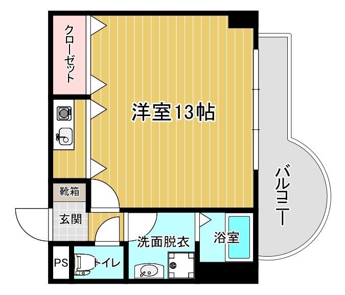 モアフィールド天神南(ワンルーム/3階)の間取り写真