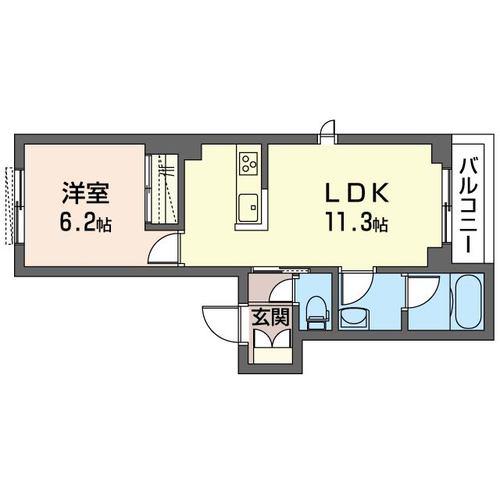 エクセラ中野坂上(1LDK/3階)の間取り写真