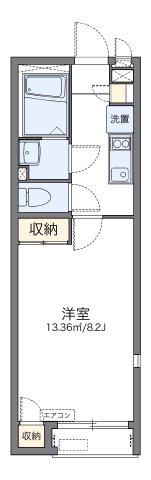レオネクストやまゆり(1K/2階)の間取り写真