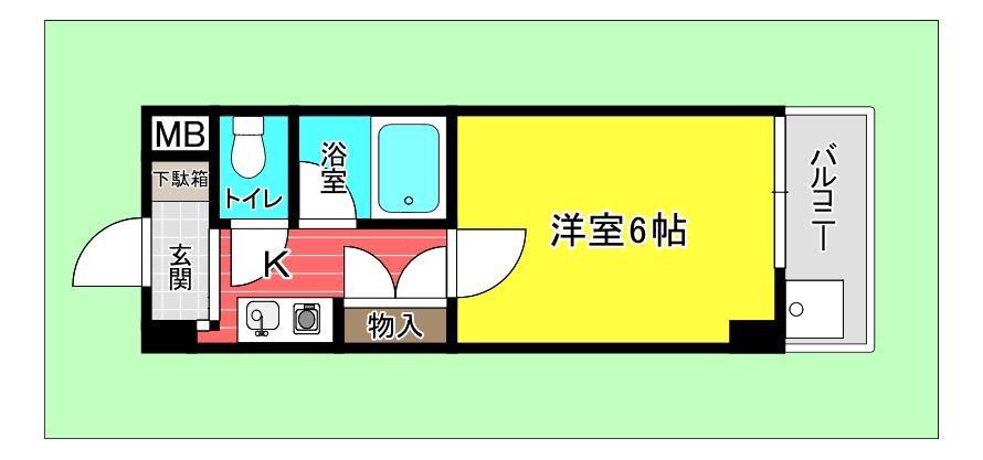 メゾン岩滝(1K/5階)の間取り写真