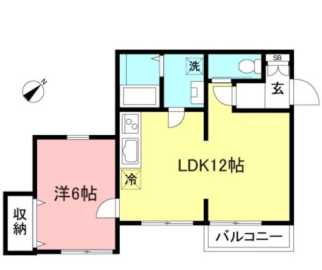 MICメゾン弐番館(1LDK/2階)の間取り写真