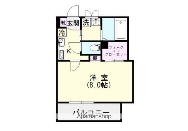 シャルム武(1K/1階)の間取り写真