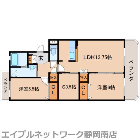 エル・グランシャリオ(2SLDK/4階)の間取り写真
