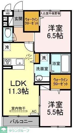 ビアンカ日吉III(2LDK/2階)の間取り写真