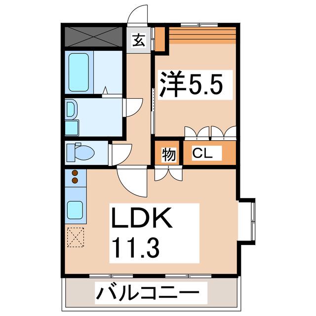 ダンデライオン(1LDK/2階)の間取り写真