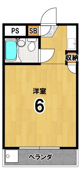 ロイヤルハウス高野(1K/3階)の間取り写真