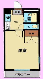 緑ハイツ(1K/3階)の間取り写真
