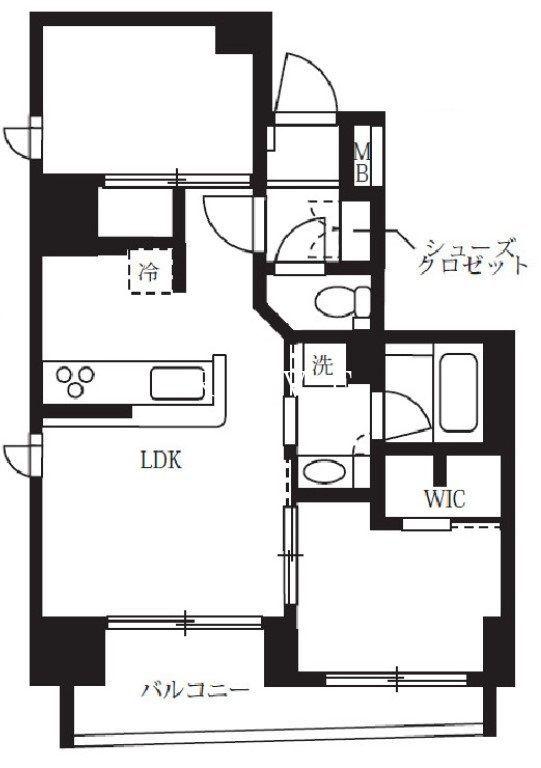 アルティザ東銀座(2LDK/2階)の間取り写真