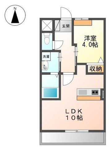LAVITA(1LDK/2階)の間取り写真
