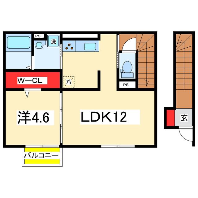 ビエンナ(1LDK/2階)の間取り写真