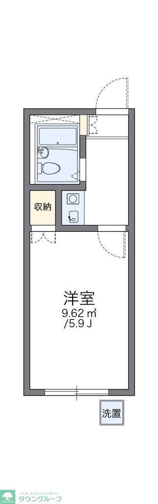 レオパレス東海通第2(1K/1階)の間取り写真