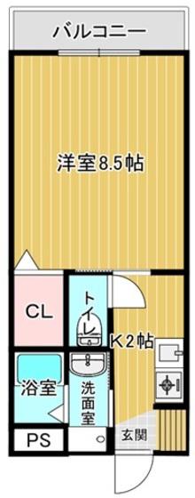 カーサ・セレッソ(1K/1階)の間取り写真