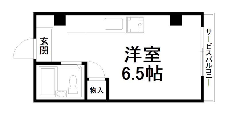 シティヴィラ法然院(1K/2階)の間取り写真