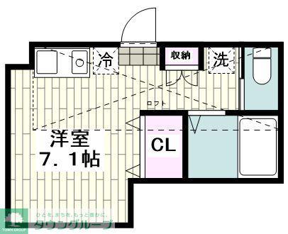 メゾンジュジュ根岸(ワンルーム/1階)の間取り写真