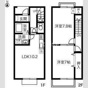 OASIS A(2LDK/1階)の間取り写真