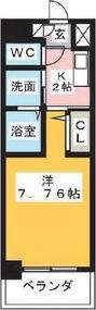 ARTIZA東別院(1K/7階)の間取り写真