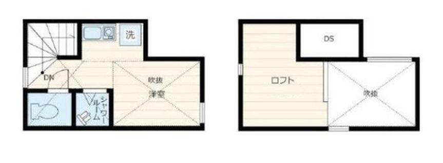 BLANC ET BLUE 高円寺(ワンルーム/2階)の間取り写真