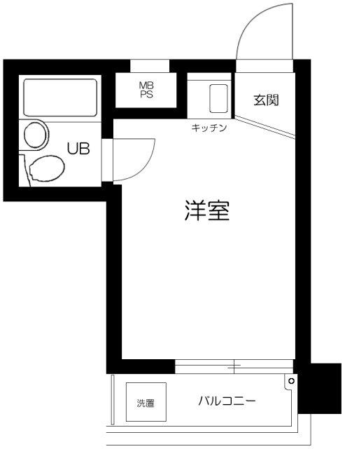 サンパーク東京銀座(ワンルーム/4階)の間取り写真