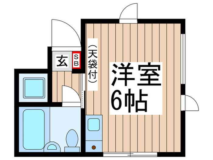 エムズ東船橋(ワンルーム/2階)の間取り写真