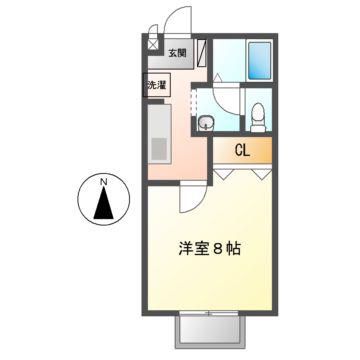 サンステージ(1K/1階)の間取り写真