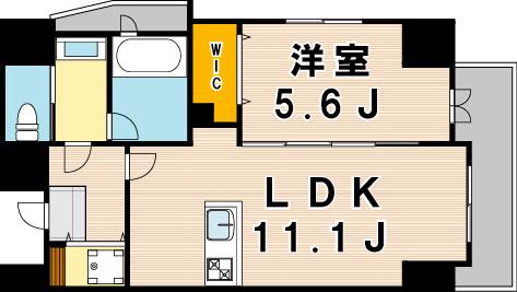 GRACE HAPISA 西小倉 RESIDENCE(1LDK/4階)の間取り写真