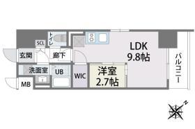ラクラス博多II(1LDK/3階)の間取り写真