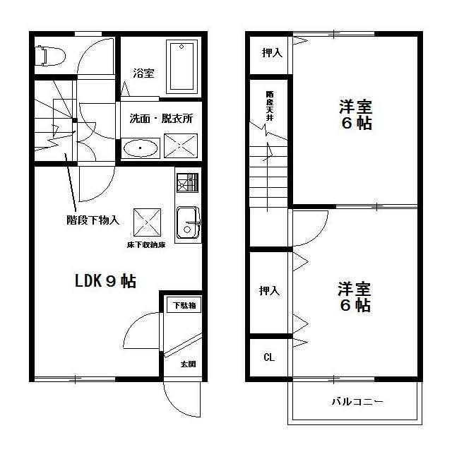 エクセルYOSHIDA(2LDK/1階)の間取り写真