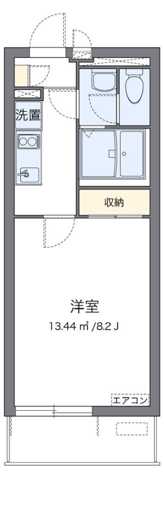 クレイノコンフォール杭瀬北新町(1K/3階)の間取り写真
