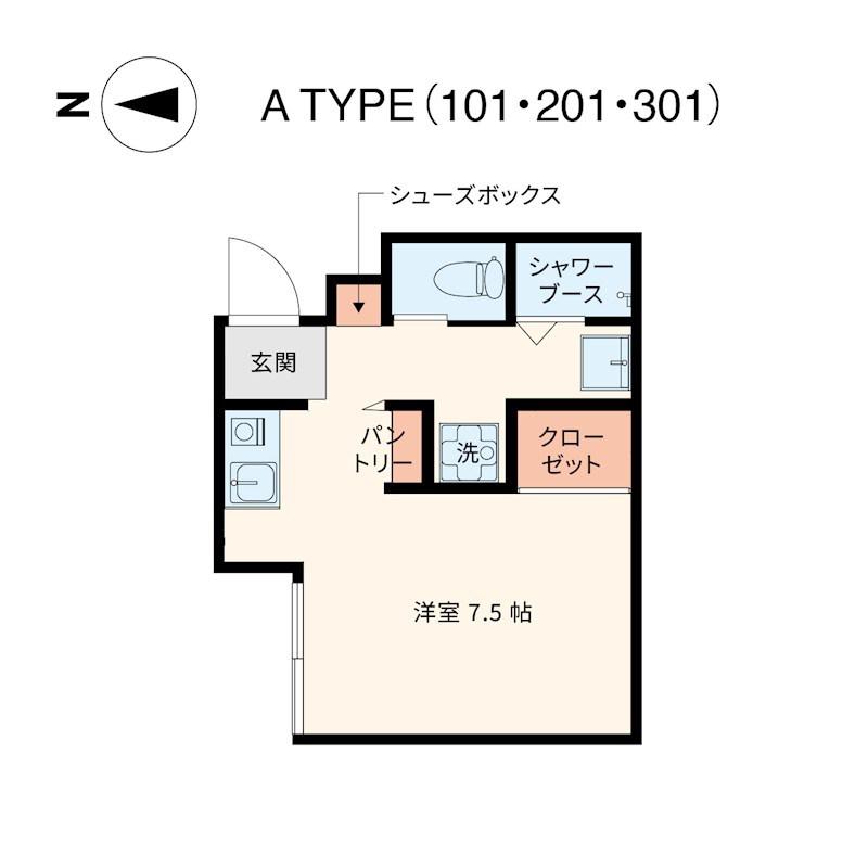 MAISON PETIT RENARD(ワンルーム/3階)の間取り写真