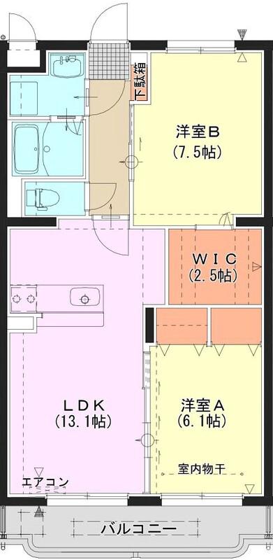 SEED LEAF(2LDK/3階)の間取り写真
