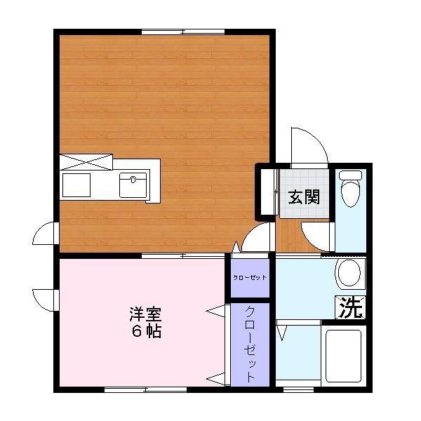 レトアNJ(1LDK/2階)の間取り写真