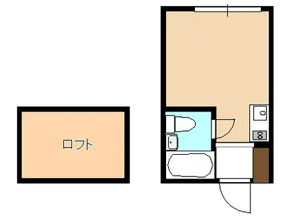 メゾン・ド・K(ワンルーム/2階)の間取り写真