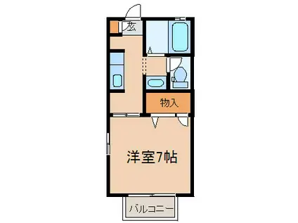 イーストワンプレイス(1K/1階)の間取り写真