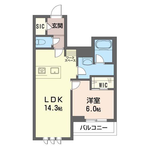 エクラ プラティニ(1LDK/3階)の間取り写真