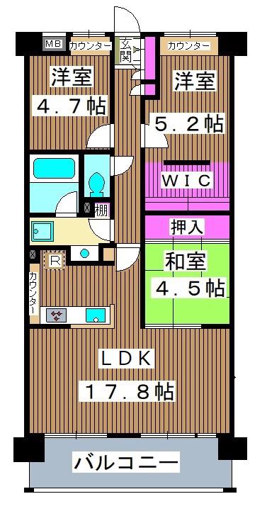 コンフォリア高島平(3LDK/2階)の間取り写真