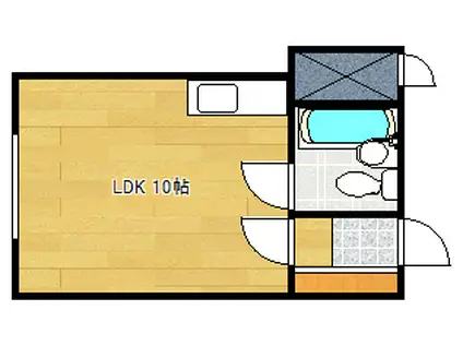 シャトーソレイユ(ワンルーム/3階)の間取り写真