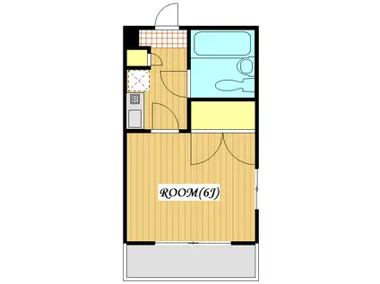 クレセントユニ高津第2(1K/6階)の間取り写真