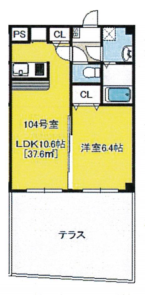 VICTORIAN COURT MAKUHARI(1LDK/1階)の間取り写真