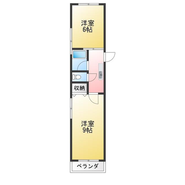 田村ビル(2K/3階)の間取り写真