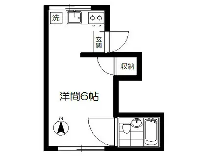 アイランドコーポ(1K/1階)の間取り写真