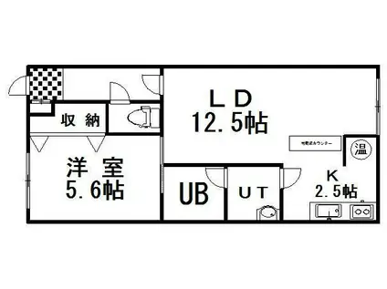 LIGARE(1LDK/1階)の間取り写真