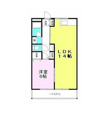 コーポ益三(1LDK/1階)の間取り写真