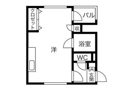 ベル・エトワール(ワンルーム/3階)の間取り写真