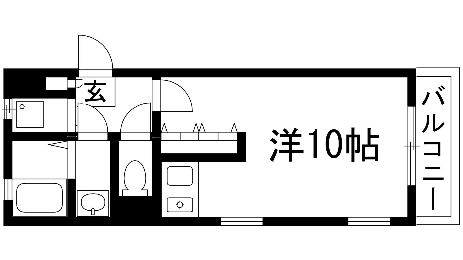 パルティール(ワンルーム/2階)の間取り写真