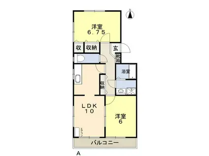 パルデンス大森 A棟(2LDK/3階)の間取り写真