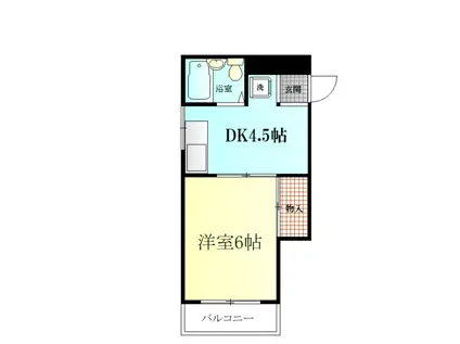 HIGHEST VILLA ISHII(1DK/2階)の間取り写真