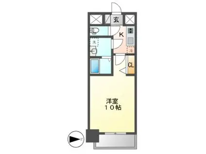 プレサンス上前津プレス(1K/9階)の間取り写真