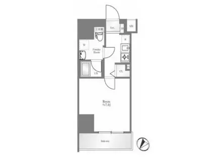 ガリシア森下エストゥディオIV(1K/7階)の間取り写真